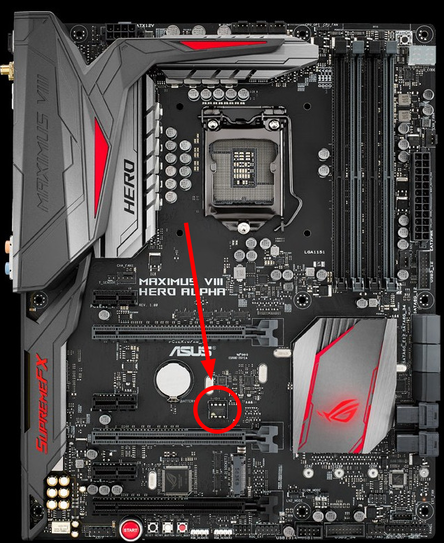 Chip location on motherboard