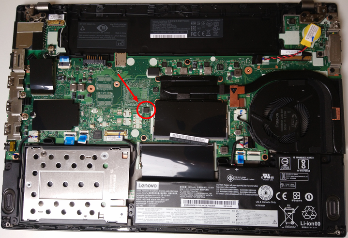 Chip location on motherboard